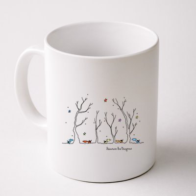 Colorful Cows Snowy Forest Stars (Color Options Available) Meaningful Gift Mug