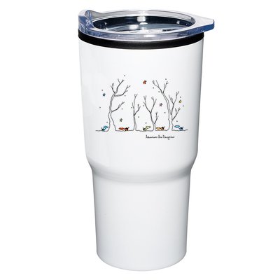 Colorful Cows Snowy Forest Stars (Color Options Available) Meaningful Gift Tumbler