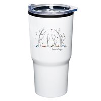 Colorful Cows Snowy Forest Stars (Color Options Available) Meaningful Gift Tumbler