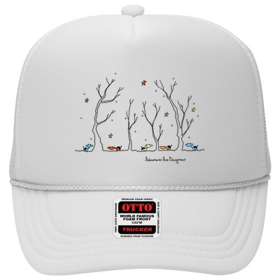 Colorful Cows Snowy Forest Stars (Color Options Available) Meaningful Gift Trucker Hat