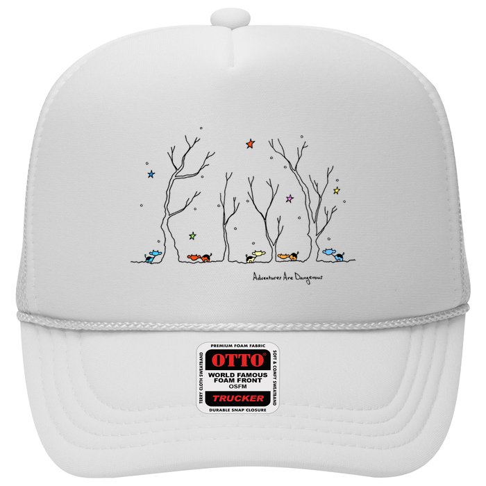 Colorful Cows Snowy Forest Stars (Color Options Available) Meaningful Gift Trucker Hat