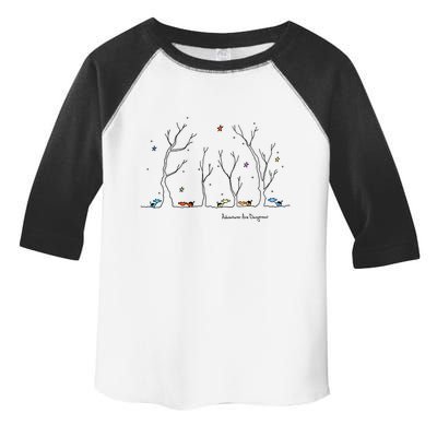 Colorful Cows Snowy Forest Stars (Color Options Available) Meaningful Gift Toddler Fine Jersey T-Shirt