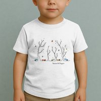 Colorful Cows Snowy Forest Stars (Color Options Available) Meaningful Gift Toddler T-Shirt
