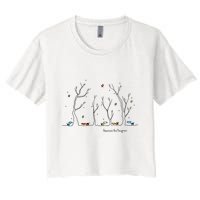Colorful Cows Snowy Forest Stars (Color Options Available) Meaningful Gift Crop Top