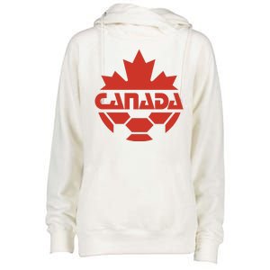 Cool Canada Soccer Jersey Logo Womens Funnel Neck Pullover Hood