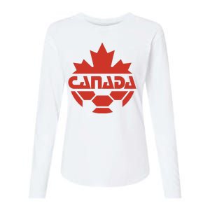 Cool Canada Soccer Jersey Logo Womens Cotton Relaxed Long Sleeve T-Shirt