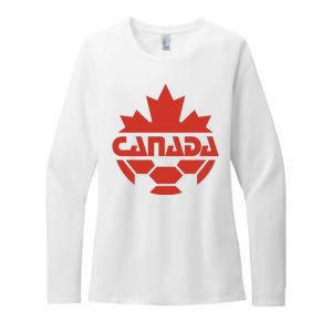 Cool Canada Soccer Jersey Logo Womens CVC Long Sleeve Shirt