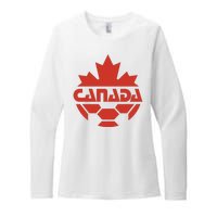 Cool Canada Soccer Jersey Logo Womens CVC Long Sleeve Shirt