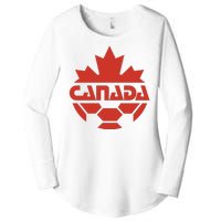 Cool Canada Soccer Jersey Logo Women's Perfect Tri Tunic Long Sleeve Shirt