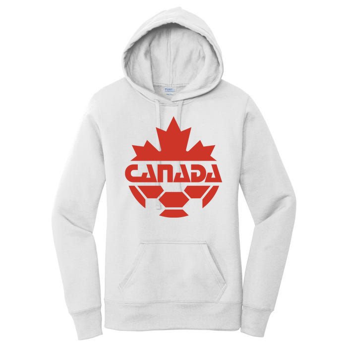 Cool Canada Soccer Jersey Logo Women's Pullover Hoodie