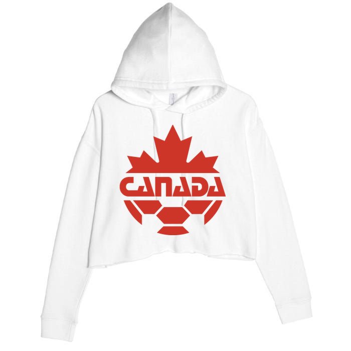 Cool Canada Soccer Jersey Logo Crop Fleece Hoodie