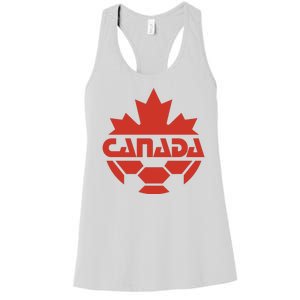 Cool Canada Soccer Jersey Logo Women's Racerback Tank