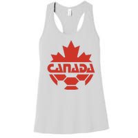 Cool Canada Soccer Jersey Logo Women's Racerback Tank