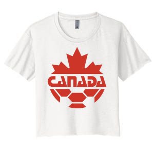 Cool Canada Soccer Jersey Logo Women's Crop Top Tee