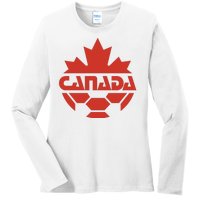 Cool Canada Soccer Jersey Logo Ladies Long Sleeve Shirt