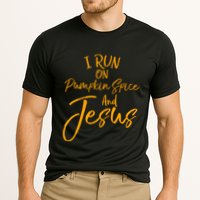 Cute Christian Saying I Run On Pumpkin Spice And Jesus Cute Gift Cooling Performance Crew T-Shirt