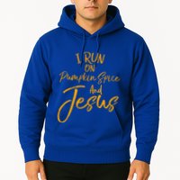 Cute Christian Saying I Run On Pumpkin Spice And Jesus Cute Gift Hoodie
