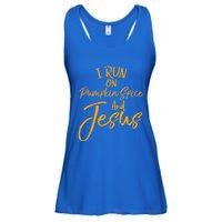 Cute Christian Saying I Run On Pumpkin Spice And Jesus Cute Gift Ladies Essential Flowy Tank