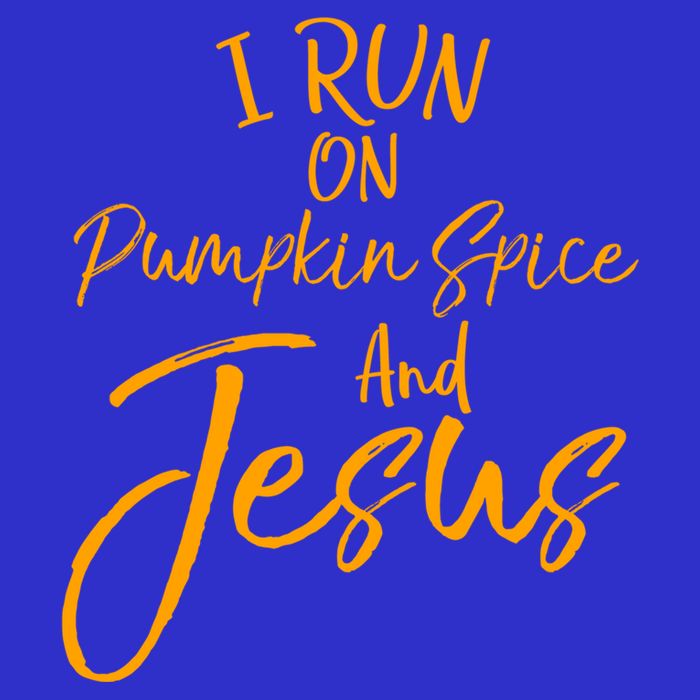 Cute Christian Saying I Run On Pumpkin Spice And Jesus Cute Gift Visor