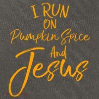 Cute Christian Saying I Run On Pumpkin Spice And Jesus Cute Gift Cotton Canvas Backpack