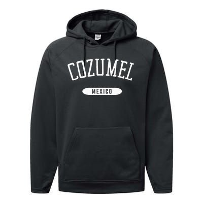 Cozumel Classic Style Cozumel Mexico Performance Fleece Hoodie