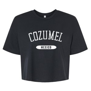 Cozumel Classic Style Cozumel Mexico Bella+Canvas Jersey Crop Tee