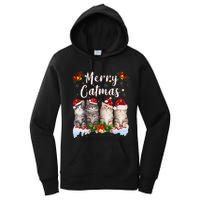 Cat Christmas Santa Hat Funny Merry Catmas Meowy Women Gift Women's Pullover Hoodie