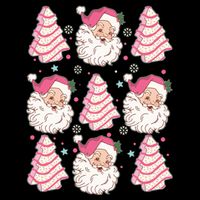 Cute Christmas Snack Cake Trees Santa Claus Wool Snapback Cap