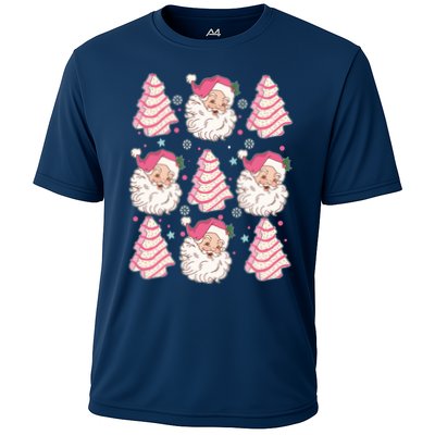 Cute Christmas Snack Cake Trees Santa Claus Performance Shirt