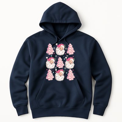 Cute Christmas Snack Cake Trees Santa Claus Hoodie