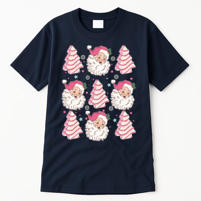 Cute Christmas Snack Cake Trees Santa Claus Tall T-Shirt