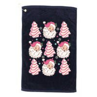 Cute Christmas Snack Cake Trees Santa Claus Golf Towel