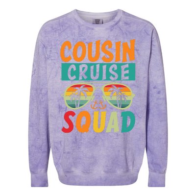 Cousin Cruise Squad 2025 Cruise Ship Party Group Vacation Colorblast Crewneck Sweatshirt