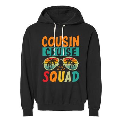 Cousin Cruise Squad 2025 Cruise Ship Party Group Vacation Garment-Dyed Fleece Hoodie