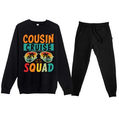 Cousin Cruise Squad 2025 Cruise Ship Party Group Vacation Premium Crewneck Sweatsuit Set