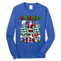 Cousin Crew Santa Leopard Christmas Trees Family Lover Gift Long Sleeve Shirt