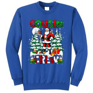 Cousin Crew Santa Leopard Christmas Trees Family Lover Gift Sweatshirt