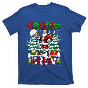 Cousin Crew Santa Leopard Christmas Trees Family Lover Gift T-Shirt