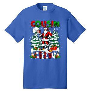 Cousin Crew Santa Leopard Christmas Trees Family Lover Gift Tall T-Shirt