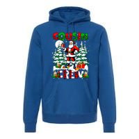 Cousin Crew Santa Leopard Christmas Trees Family Lover Gift Premium Hoodie