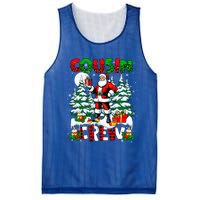 Cousin Crew Santa Leopard Christmas Trees Family Lover Gift Mesh Reversible Basketball Jersey Tank