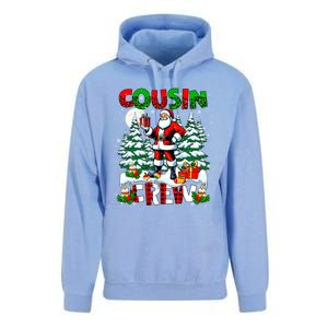 Cousin Crew Santa Leopard Christmas Trees Family Lover Gift Unisex Surf Hoodie