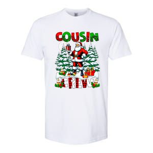 Cousin Crew Santa Leopard Christmas Trees Family Lover Gift Softstyle CVC T-Shirt