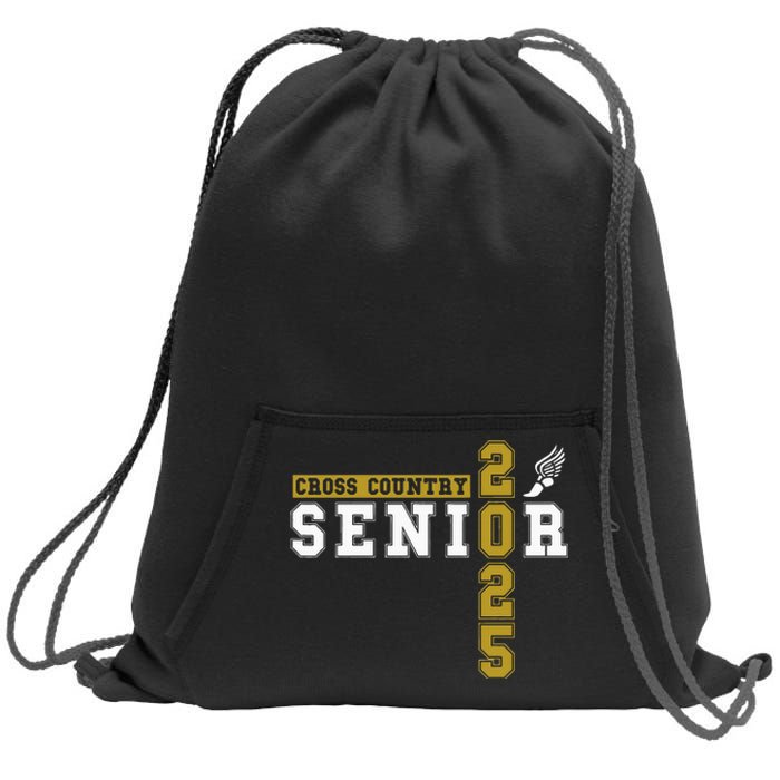 Cross Country Senior Night Senior 2025 Graduation Party 18 Sweatshirt Cinch Pack Bag