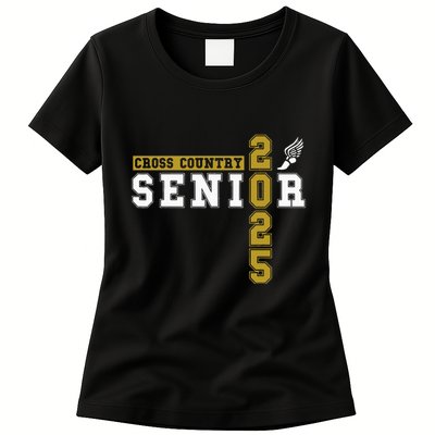 Cross Country Senior Night Senior 2025 Graduation Party 18 Womens T-Shirt