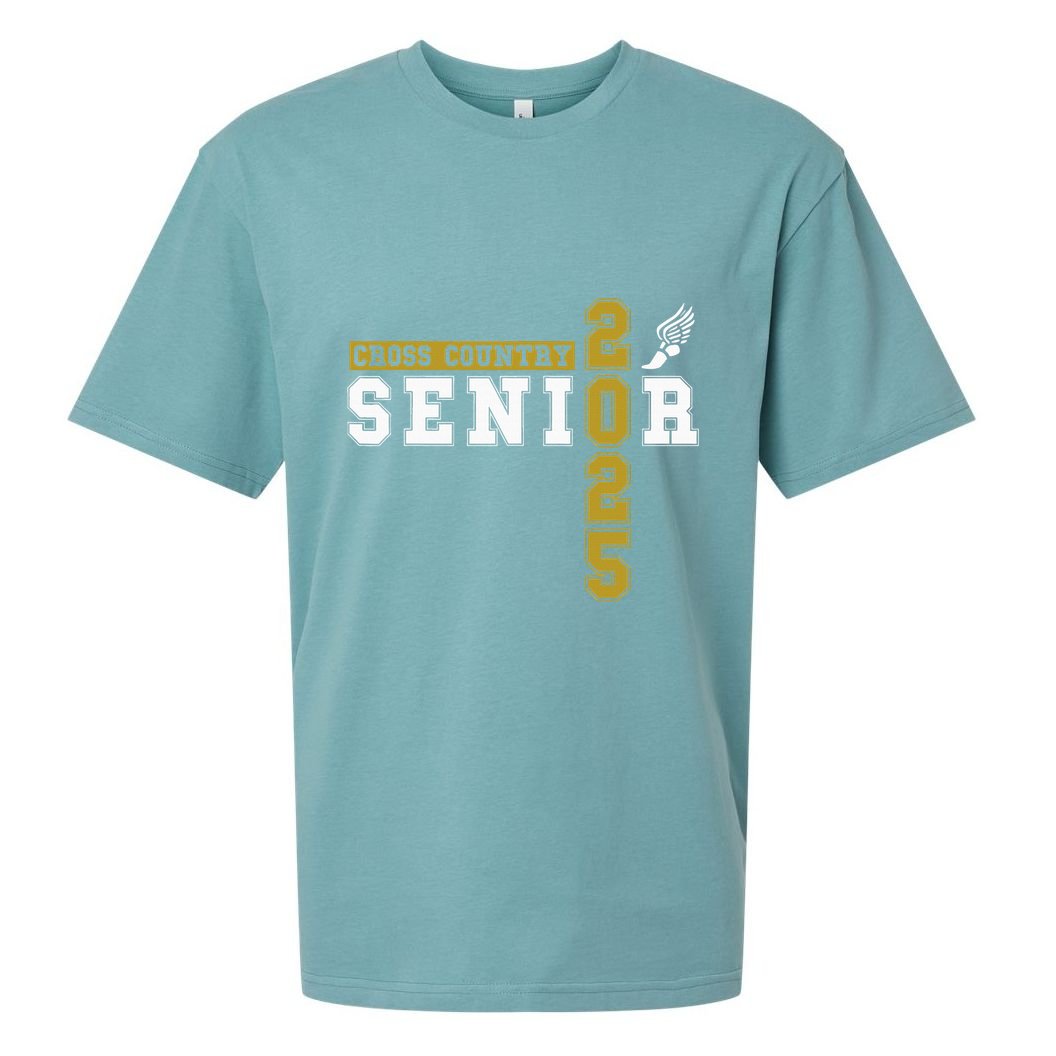 Cross Country Senior Night Senior 2025 Graduation Party 18 Sueded Cloud Jersey T-Shirt