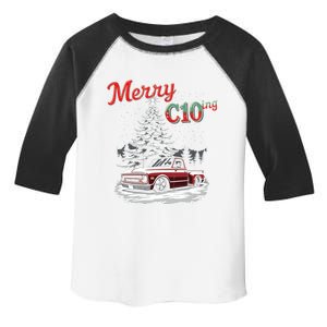 Classic C10 Stepside Merry C10Ing Christmas Holiday Truck Gift Toddler Fine Jersey T-Shirt