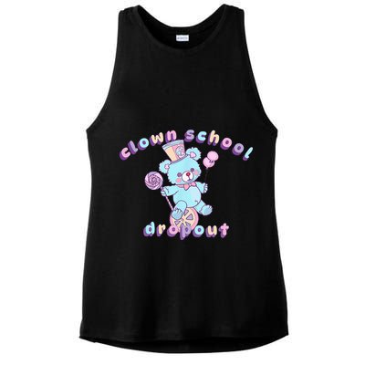 Clowncore Clown School Dropout Pastel Goth Teddy Bear Circus Ladies PosiCharge Tri-Blend Wicking Tank