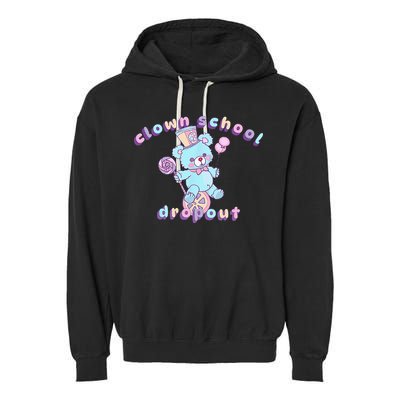 Clowncore Clown School Dropout Pastel Goth Teddy Bear Circus Garment-Dyed Fleece Hoodie