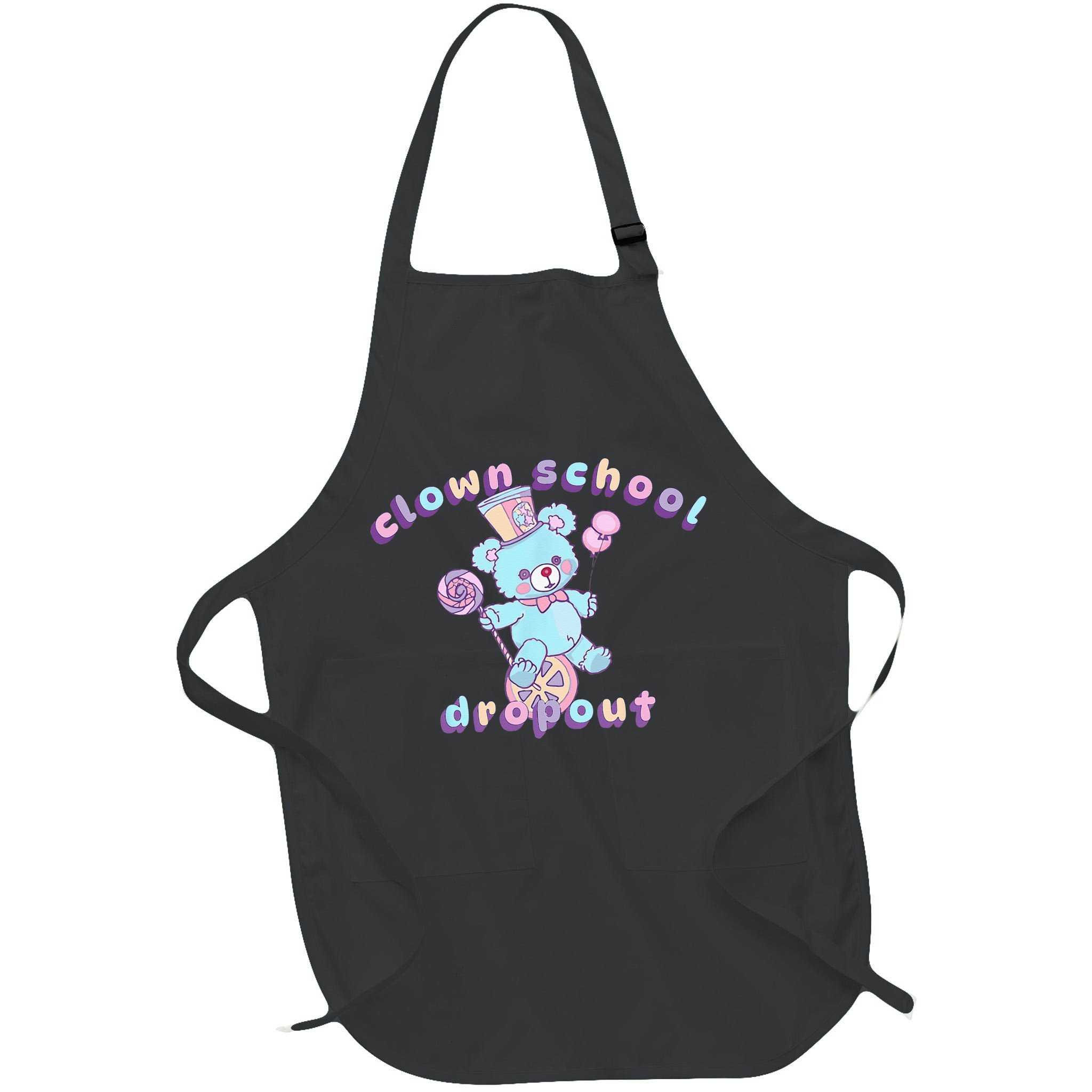 Clowncore Clown School Dropout Pastel Goth Teddy Bear Circus Apron